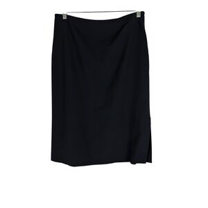 Ann Taylor Women's Navy Blue Knee Length Career Pencil Skirt Size 10 Stretch